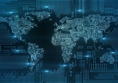digital map of the world