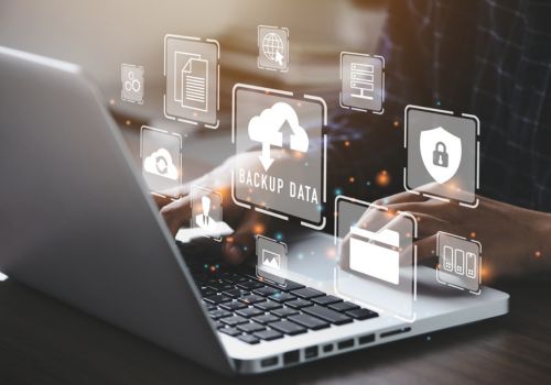 back up data and a laptop