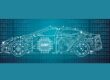 digital blueprint of car with an AI chip in it