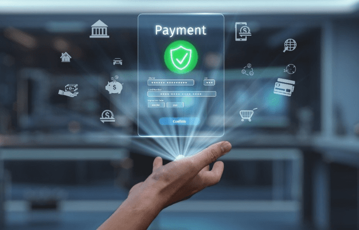 an image showing security icons reflecting secure payment methods and protocls